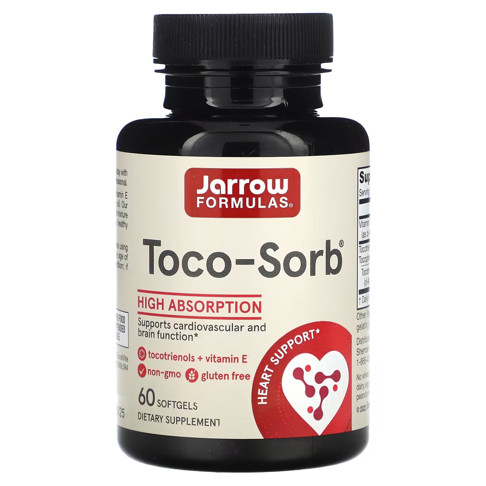 Jarrow Formulas Toco-Sorb 60 мягких таблеток jarrow formulas toco sorb смесь токотриенолов и витамина е 60 мягких таблеток