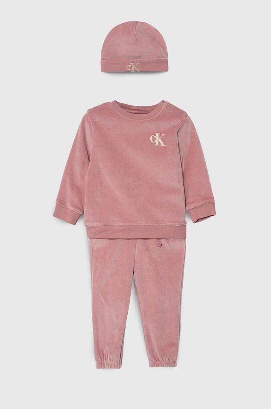 

Детский комбинезон Calvin Klein Jeans, розовый
