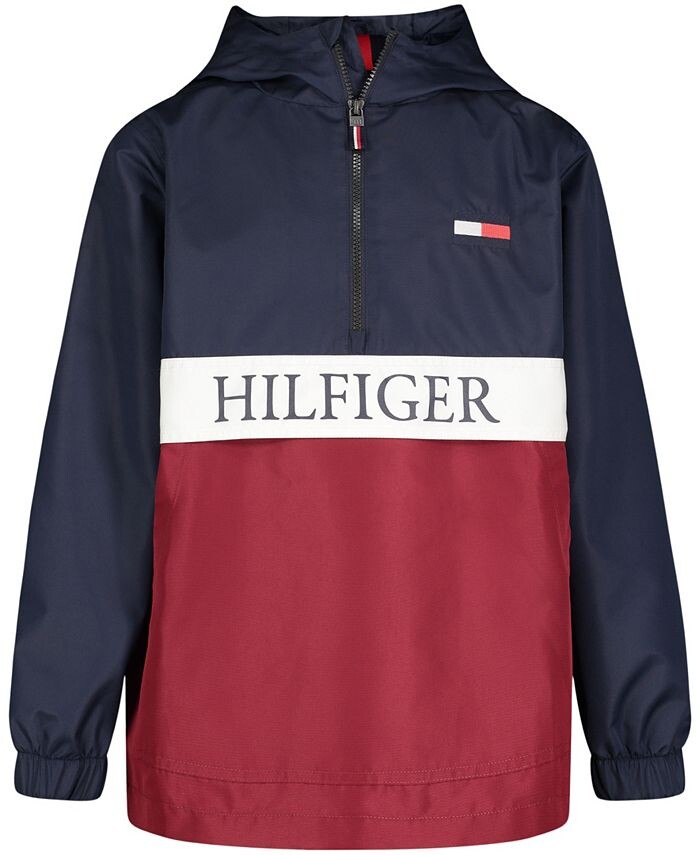 Куртка-поповер с цветными блоками Big Boys Tommy Hilfiger, синий