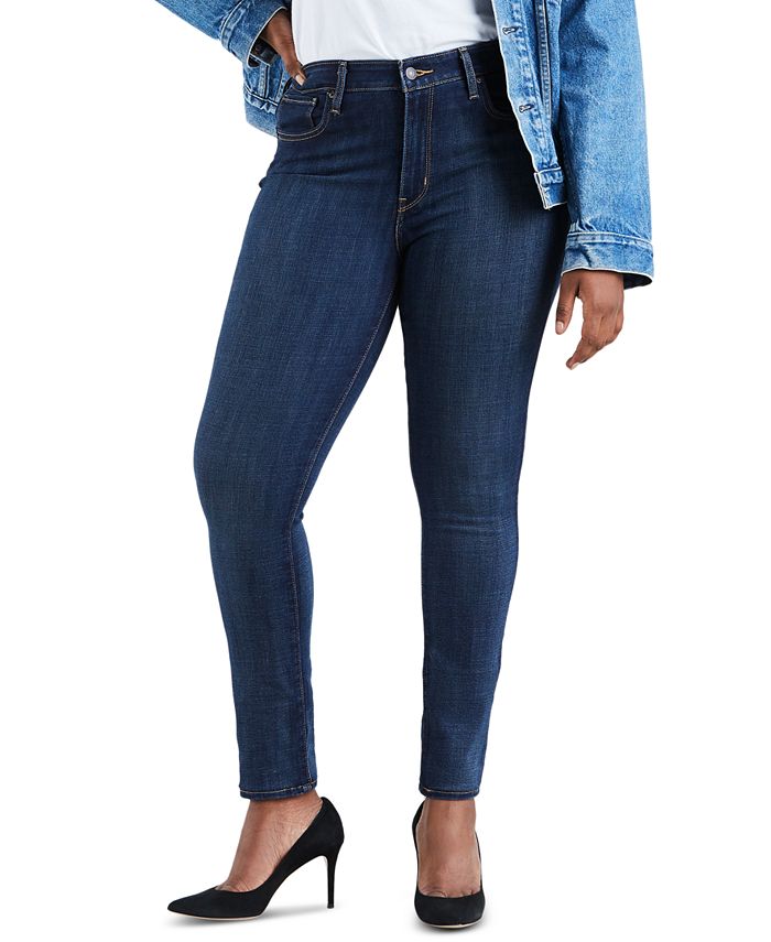 цена Женские длинные джинсы скинни 721 с высокой посадкой Levi's, синий