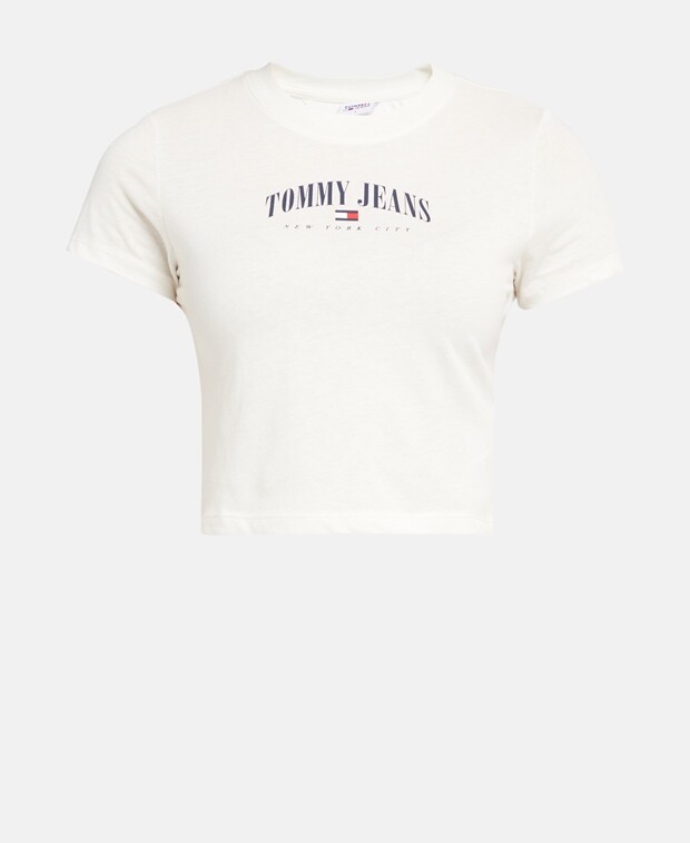 

Укороченная рубашка Tommy Hilfiger, шерсть белый