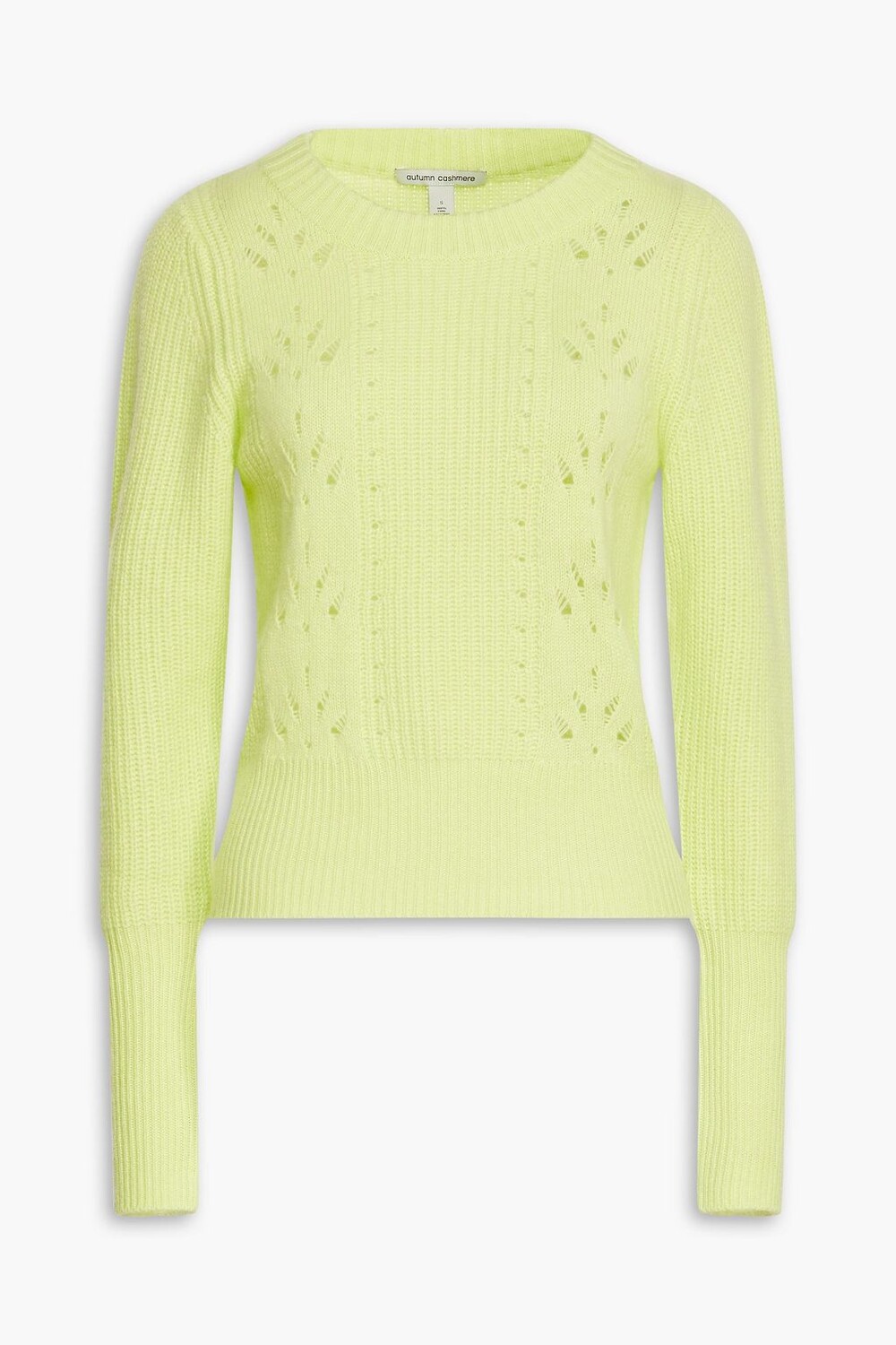 

Неоновый кашемировый свитер в рубчик AUTUMN CASHMERE, зеленый