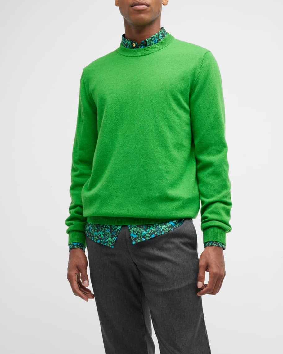 

Мужской кашемировый свитер с круглым вырезом Paul Smith, Зеленый