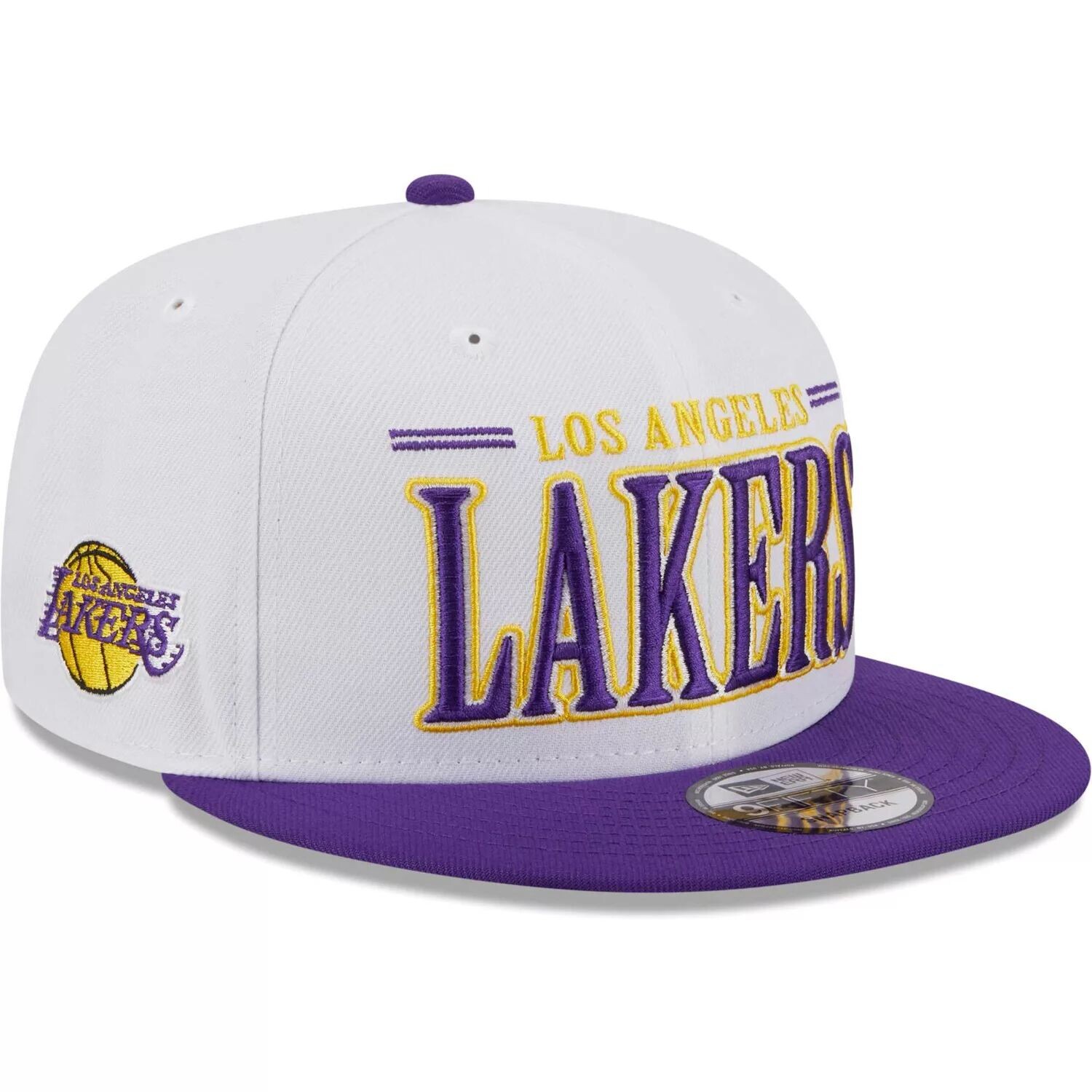 

Мужская белая кепка New Era Los Angeles Lakers Team Stack 9FIFTY Snapback
