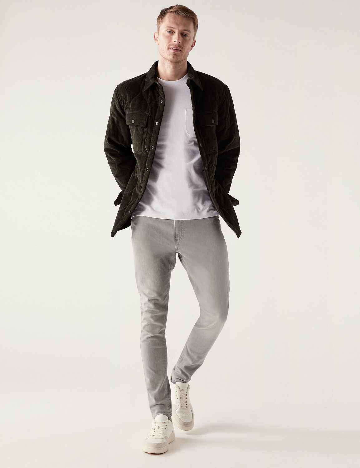 

Джинсы скинни-стрейч Marks & Spencer, светло-серый