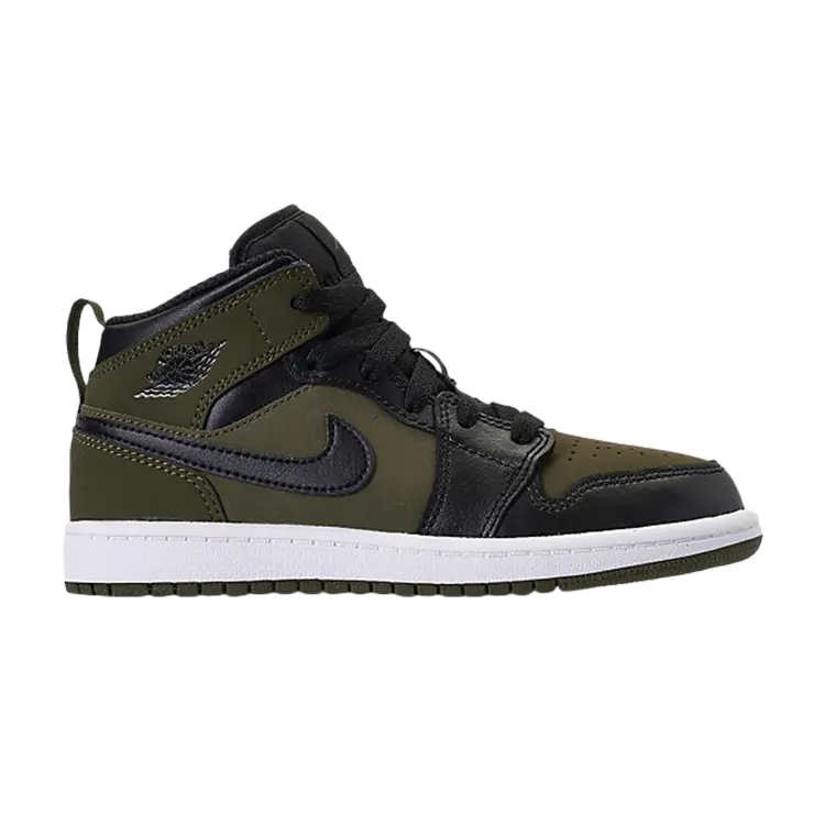

Кроссовки Air Jordan 1 Mid PS 'Olive Canvas', зеленый