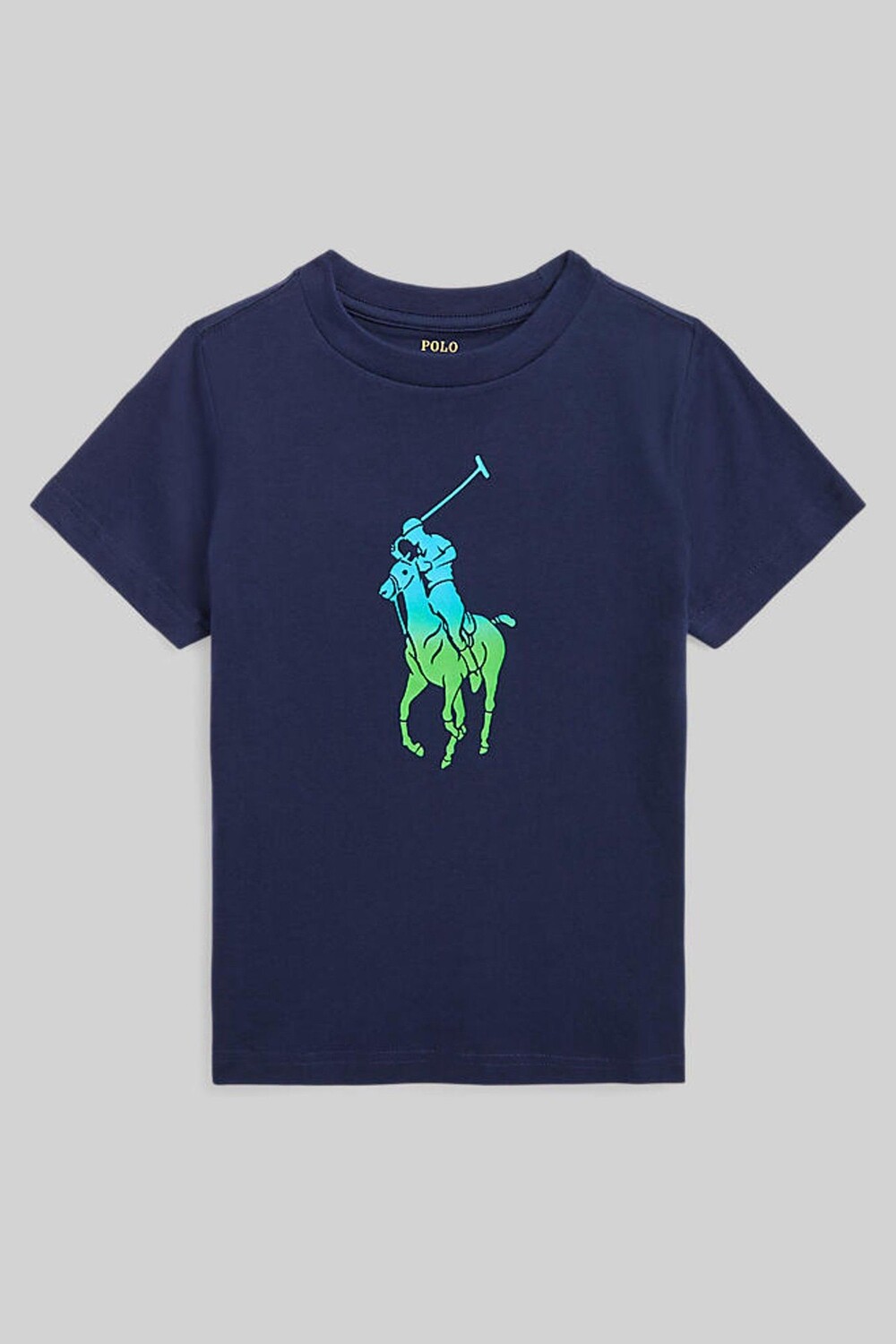 

Футболка для мальчика с большим логотипом в виде хвостика Polo Ralph Lauren, синий