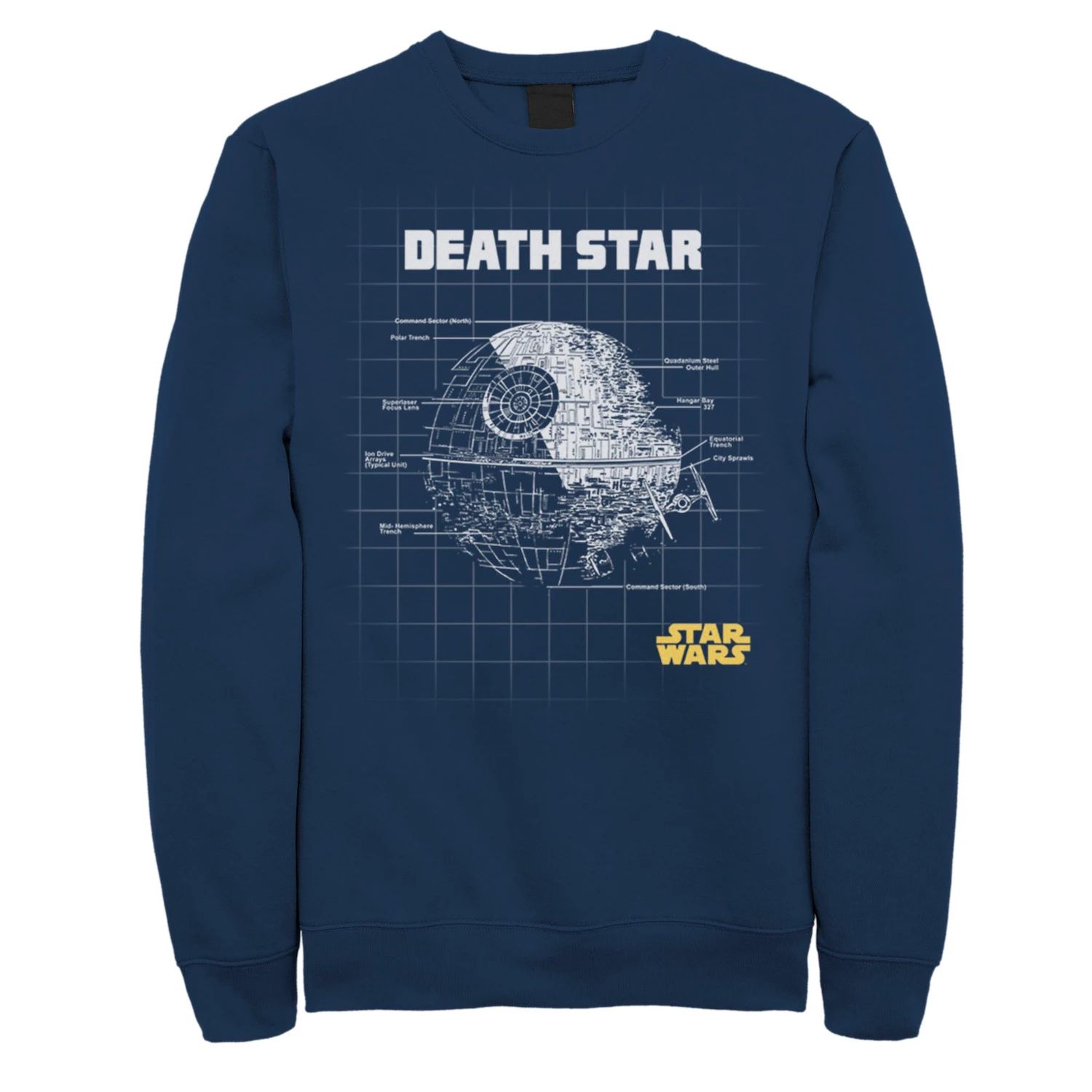цена Мужской свитшот с изображением Звездных войн Звезды Смерти Schematics Licensed Character