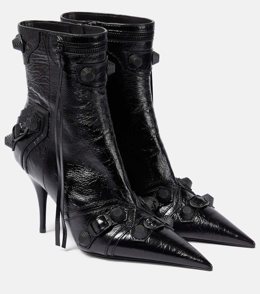 

Кожаные ботильоны cagole Balenciaga, черный