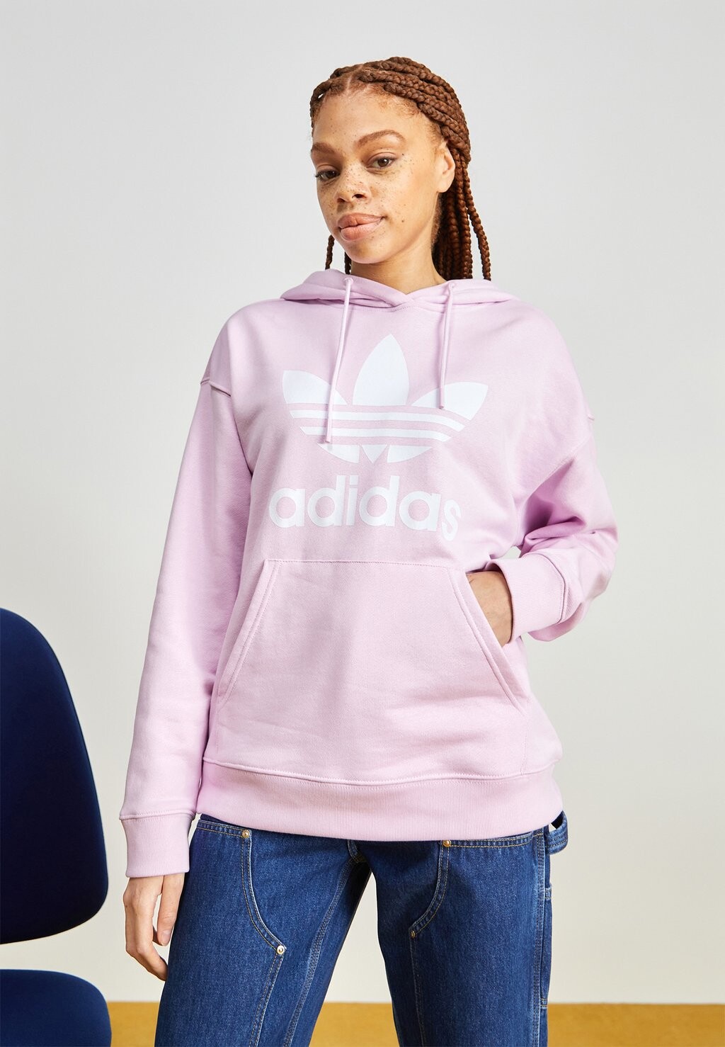 

Толстовка adidas Originals Hoodie, розовый, Розовый;серый