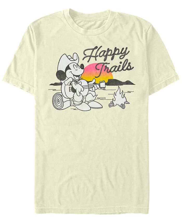 Мужская футболка Mickey Classic Happy Trails с короткими рукавами Fifth Sun, белый мужская футболка с длинными рукавами mickey classic vampire mickey fifth sun