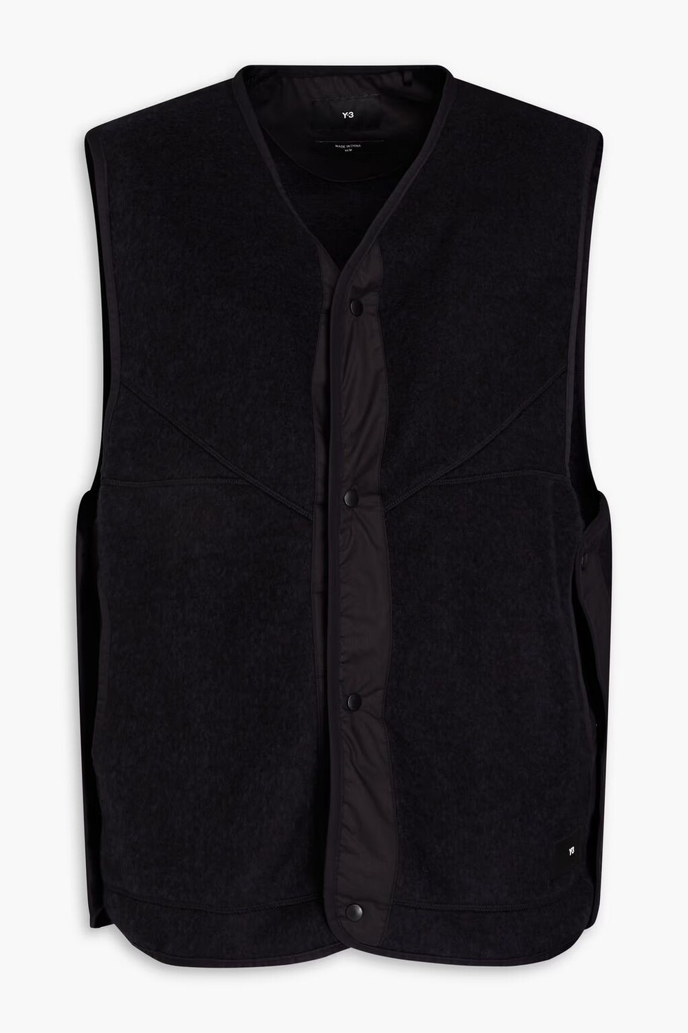

Флисовый жилет со вставками Y-3, черный