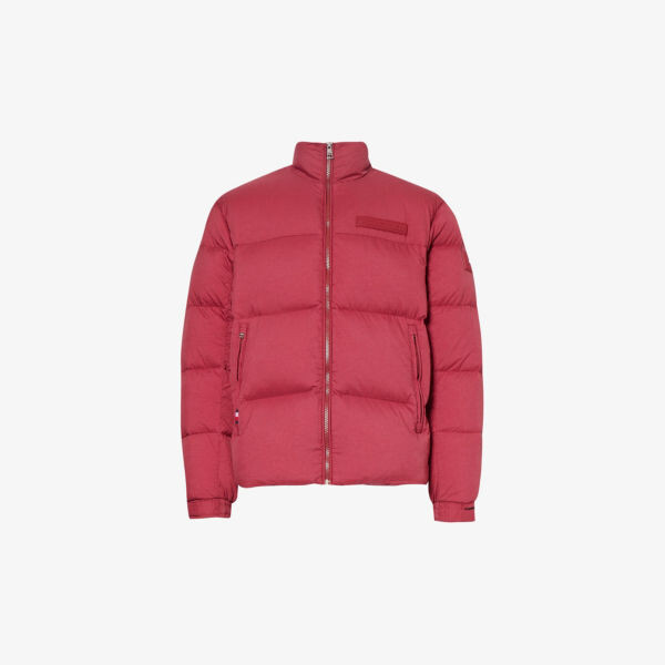 

Тканый пуховик свободного кроя с нашивкой New York Tommy Hilfiger, цвет rouge