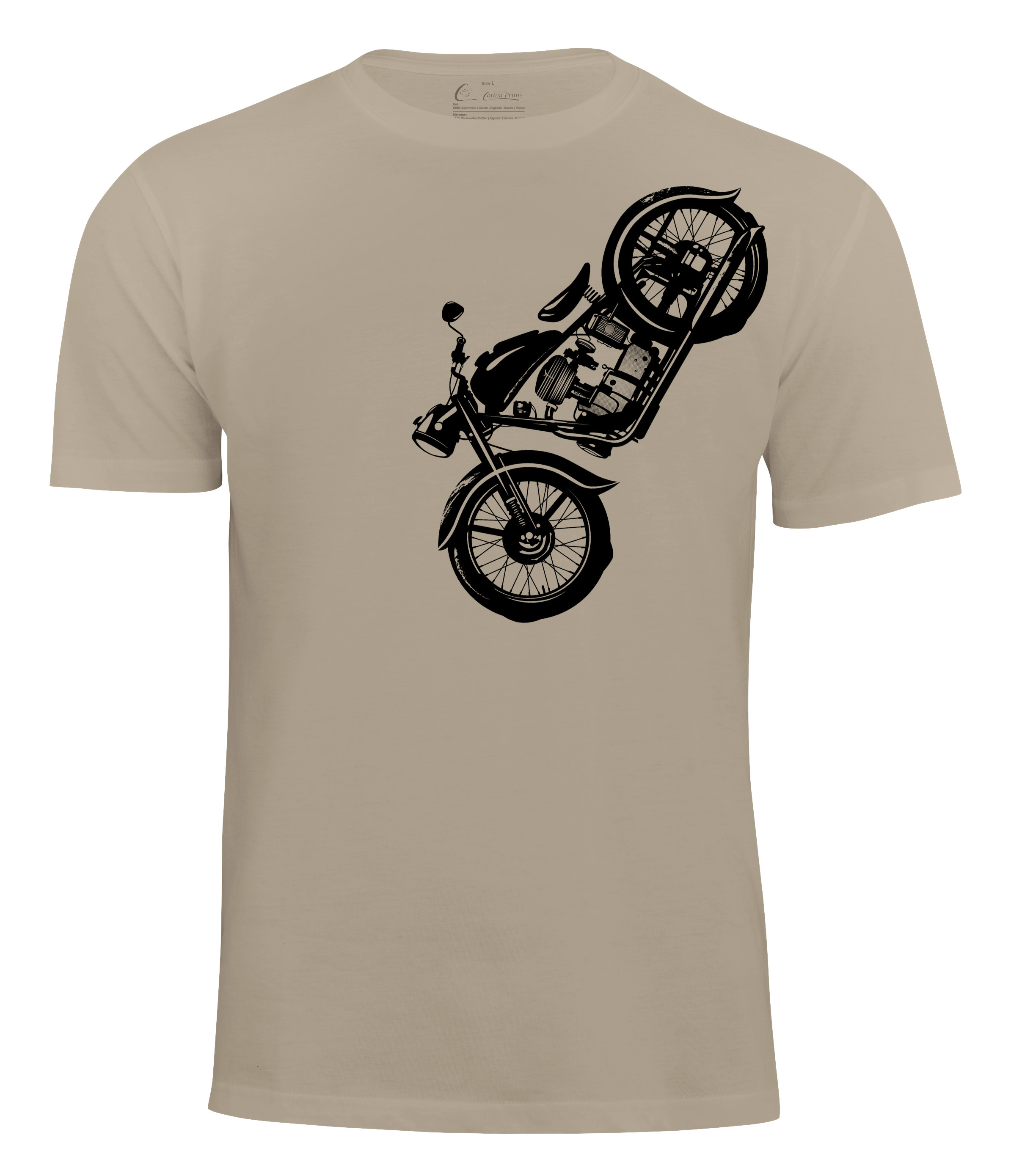 Футболка Cotton Prime Vintage Motorcycle, бежевый
