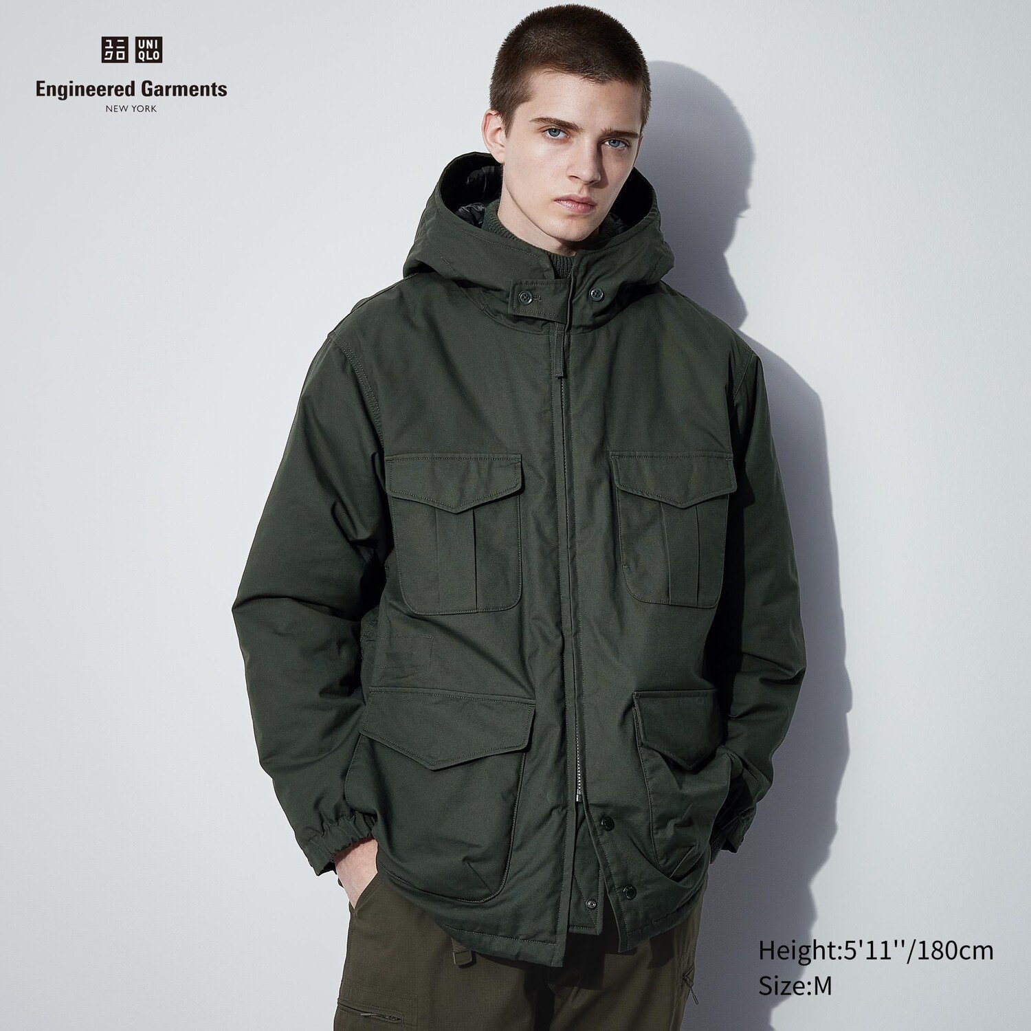 

Куртка UNIQLO heattech с подкладкой, оливковый, Зеленый