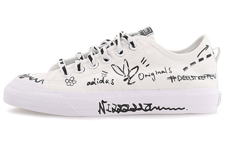 

Кроссовки унисекс для скейтбординга Adidas Originals Nizza Белый/Черный