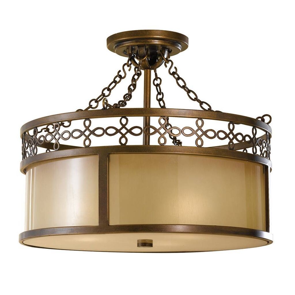 

Потолочный светильник Justine, бронза и стекло, 43 см Elstead Lighting