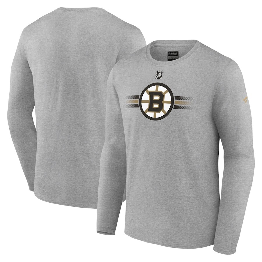 

Футболка с длинным рукавом Fanatics Branded Boston Bruins, серый
