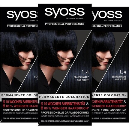 

Стойкая краска Syoss Color Coloration Blue Black Level 3 1.4 115 мл