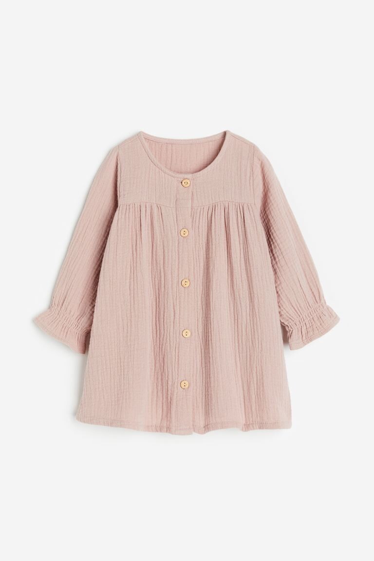 

Хлопковое платье с длинными рукавами H&M