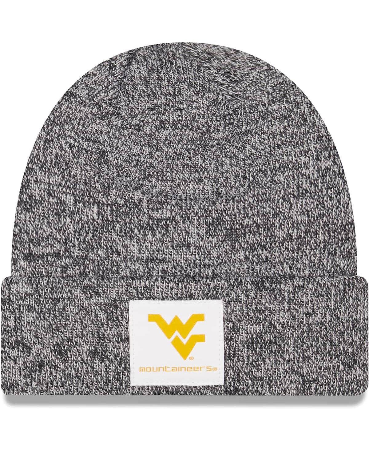 

Мужская черная вязаная шапка West Virginia Mountaineers Hamilton с манжетами из меланжевого цвета New Era
