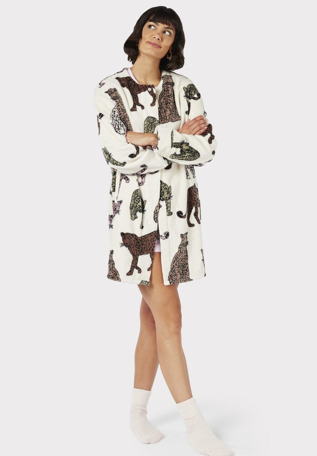 

Кардиган Leopard Print Chelsea Peers, цвет off white