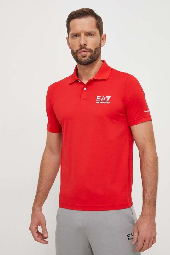 

Рубашка поло EA7 Emporio Armani, красный