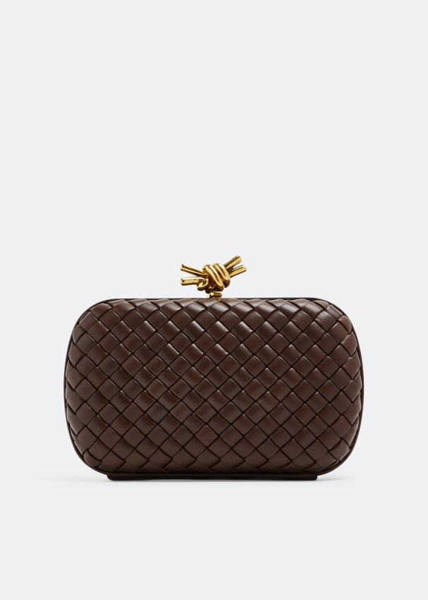 

Клатч Bottega Veneta Knot Minaudiere, коричневый