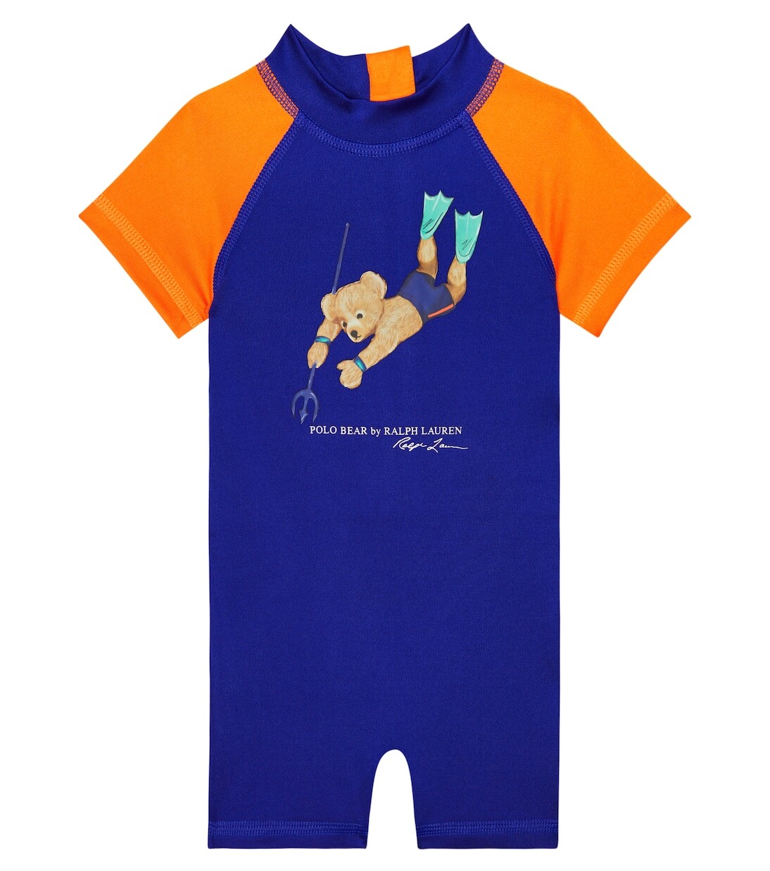 

Детский купальник с принтом Polo Ralph Lauren Kids, синий