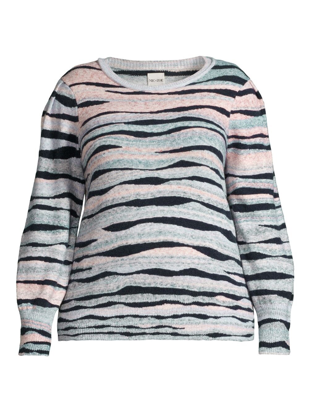 

снег в свитере NIC+ZOE, Plus Size, синий