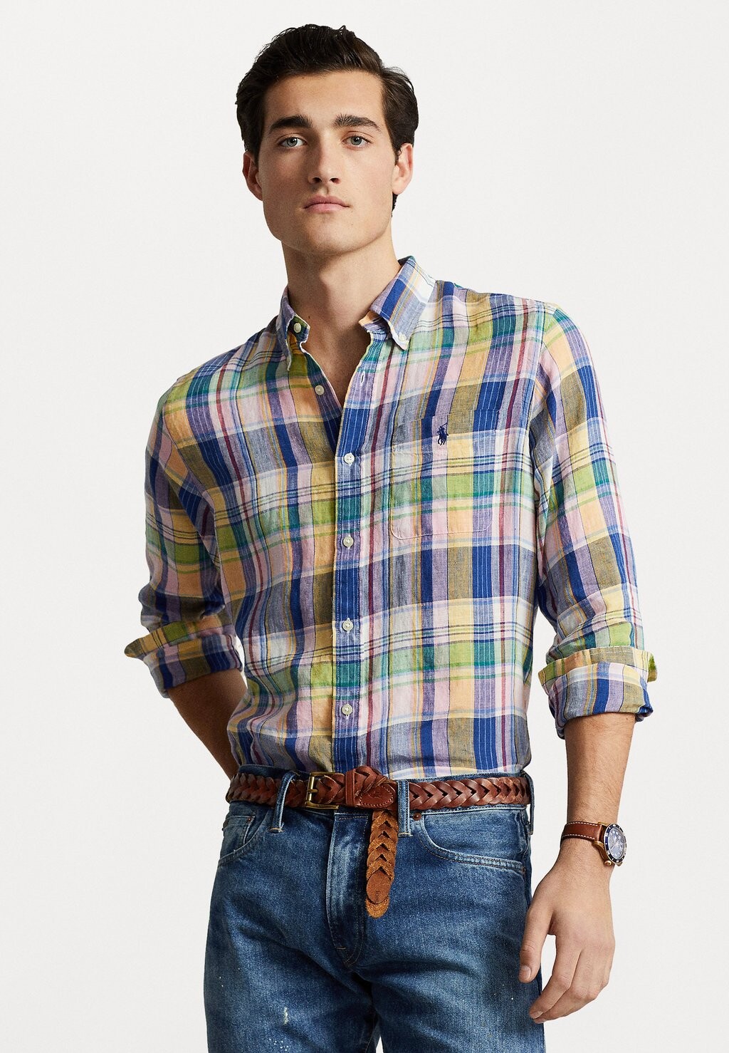 

Рубашка LONG SLEEVE SPORT Polo Ralph Lauren, цвет navy/pink multi