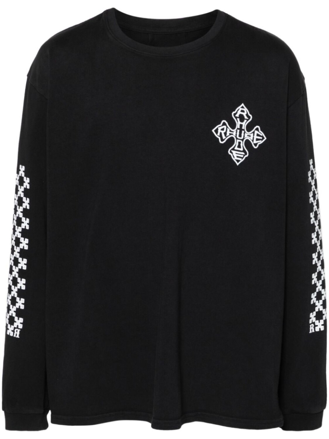 

RHUDE толстовка из хлопка с перекрестным принтом, черный