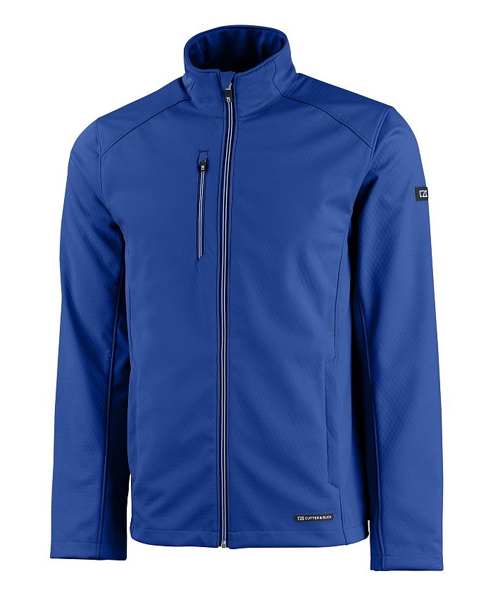 цена Мужская куртка Evoke Eco Softshell из переработанного материала с полной молнией Cutter & Buck, синий