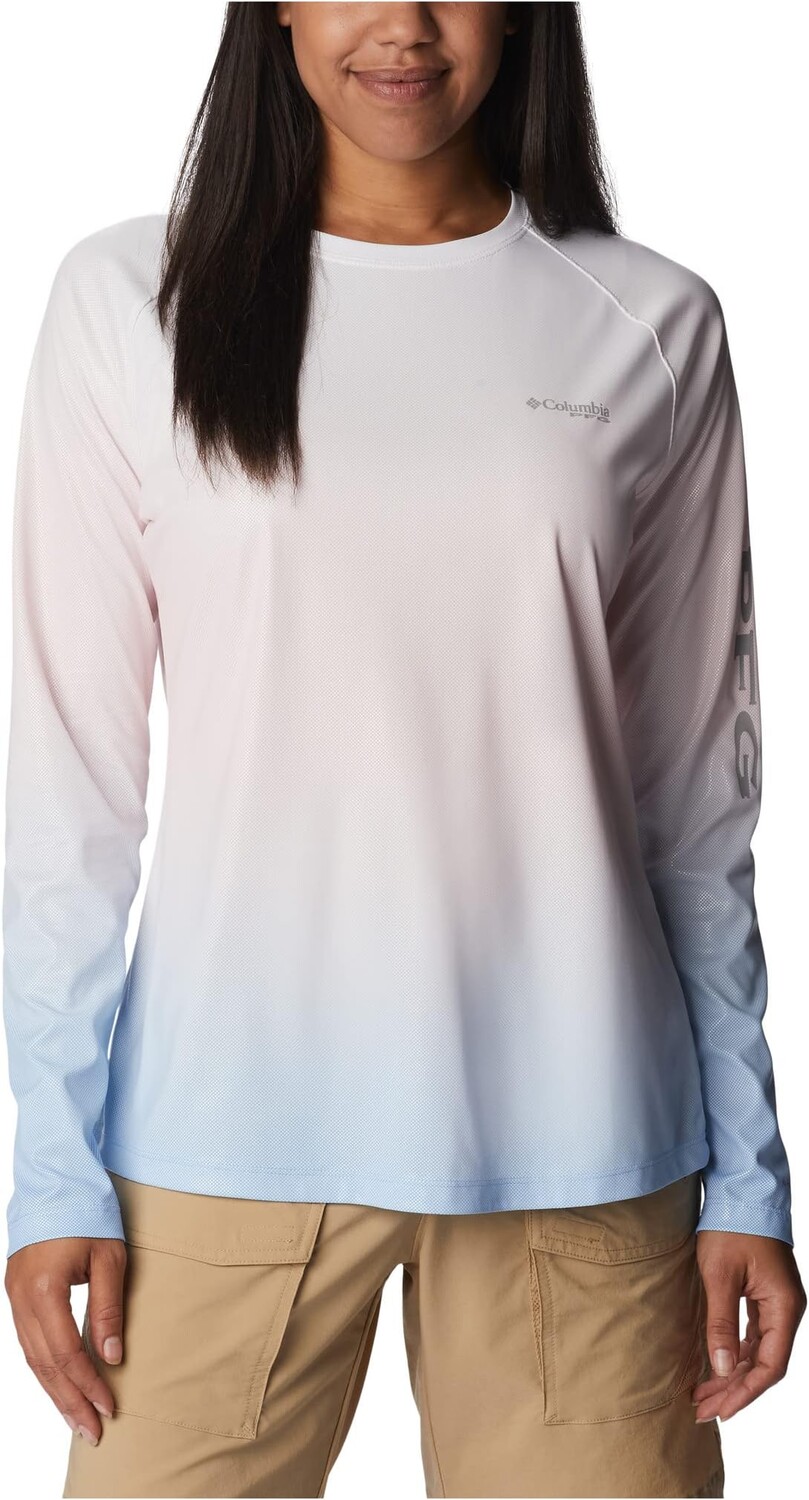 

Длинный рукав Tidal Deflector с принтом Columbia, цвет Satin Pink Gradient