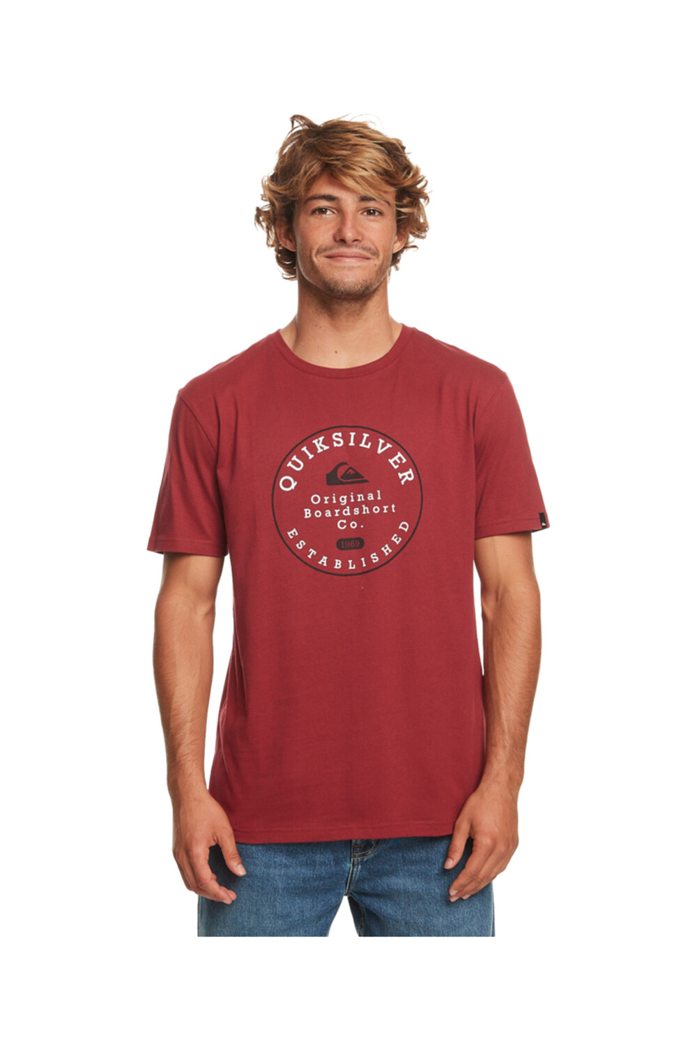

Круглая отделка — мужская футболка Quiksilver, красный