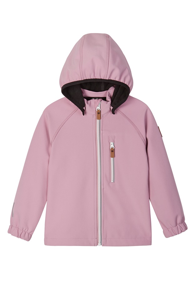 Куртка детская Reima Softshell Vantti с капюшоном, розовый
