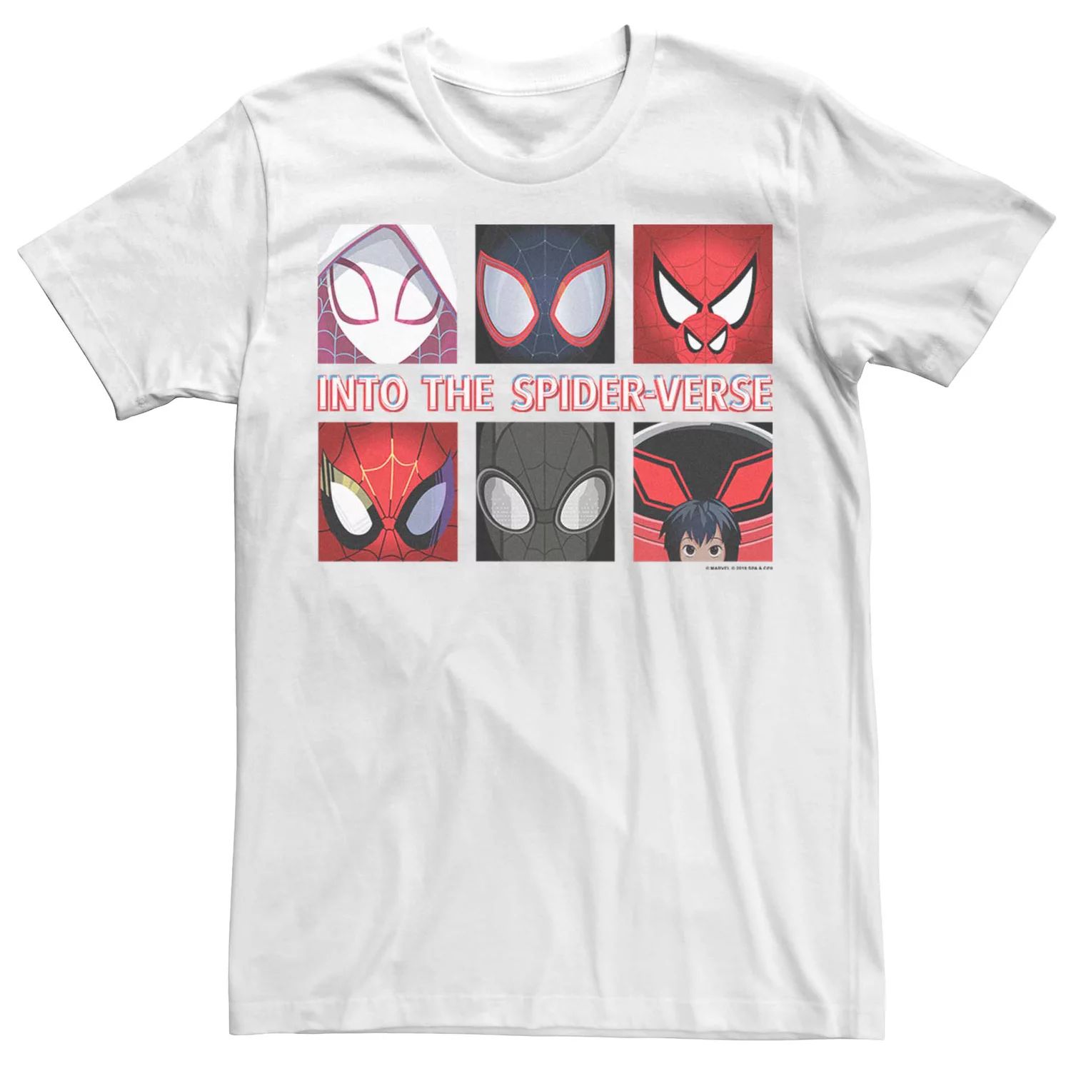 мужская футболка с логотипом marvel into the spider verse spray paint Мужская футболка с вставками в виде персонажей Marvel Into The Spider-Verse Licensed Character