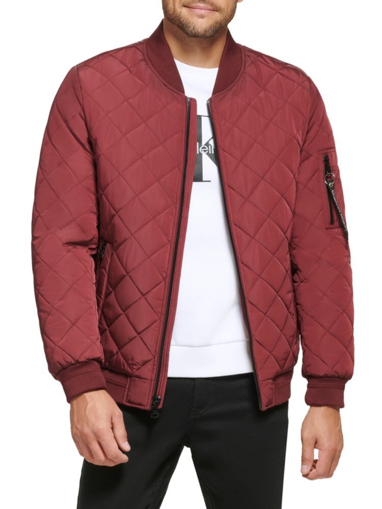 

Стеганый бомбер Calvin Klein, цвет Burgundy