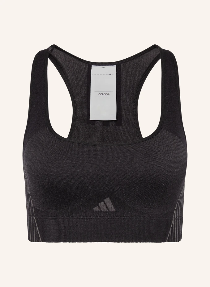 

Спортивный бюстгальтер аэрокнит Adidas, черный