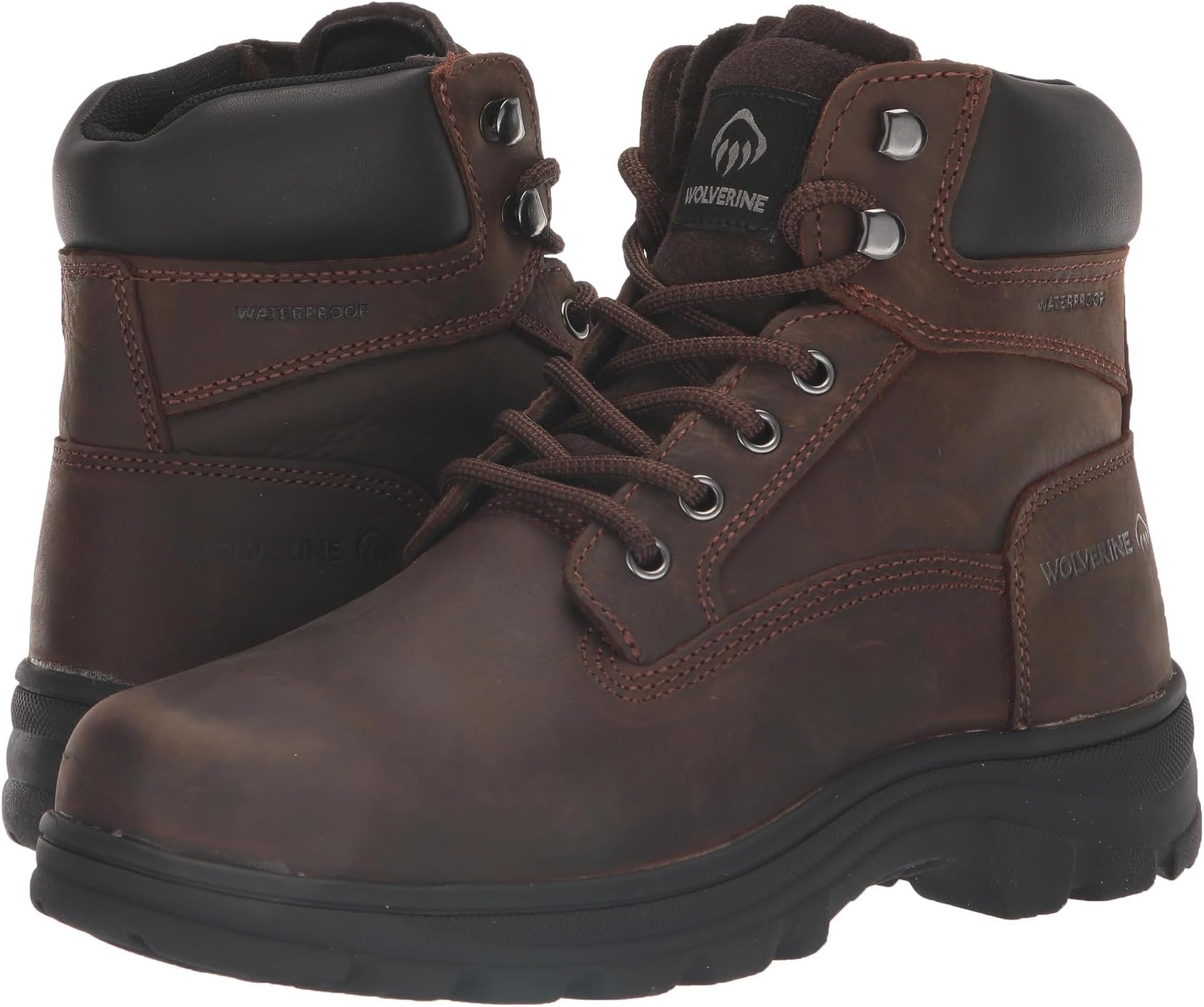 

Рабочая обувь водонепроницаемая Carlsbad Waterproof 6" Work Boot Wolverine, цвет Dark Brown