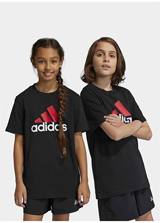 

Черная футболка для мальчиков HR6369 U BL 2 ФУТБОЛКА adidas, черный