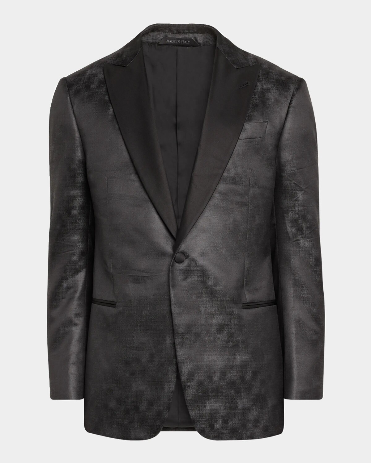 

Мужская смокинговая куртка Micro-Dot Peak Giorgio Armani, темно-серый
