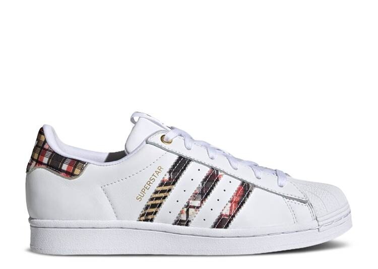 Кроссовки Adidas HER STUDIO LONDON X WMNS SUPERSTAR 'PLAID', белый