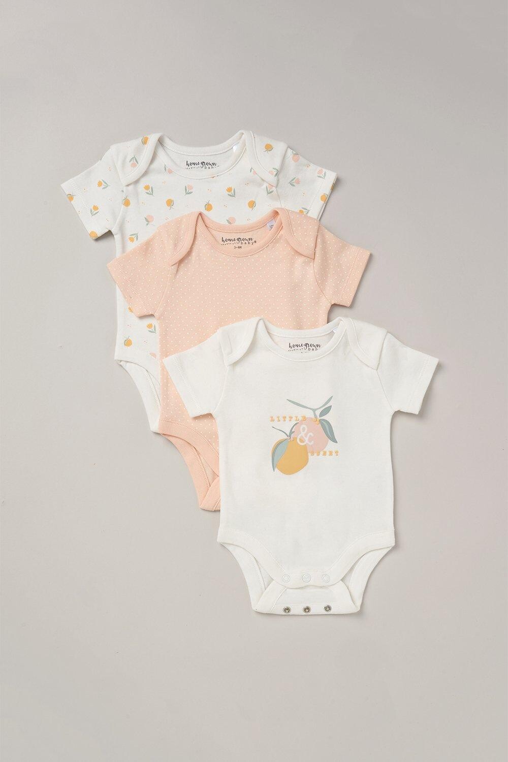 

Комплект боди Little & Sweet с принтом (3 шт.) Homegrown, белый
