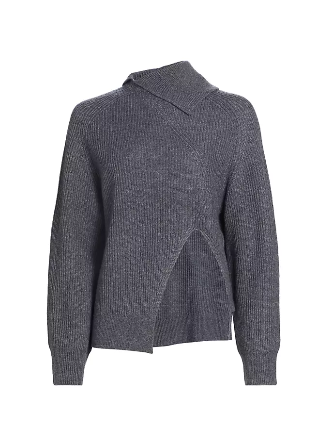 

Свитер асимметричного кроя Hayes Nonchalant Label, серый
