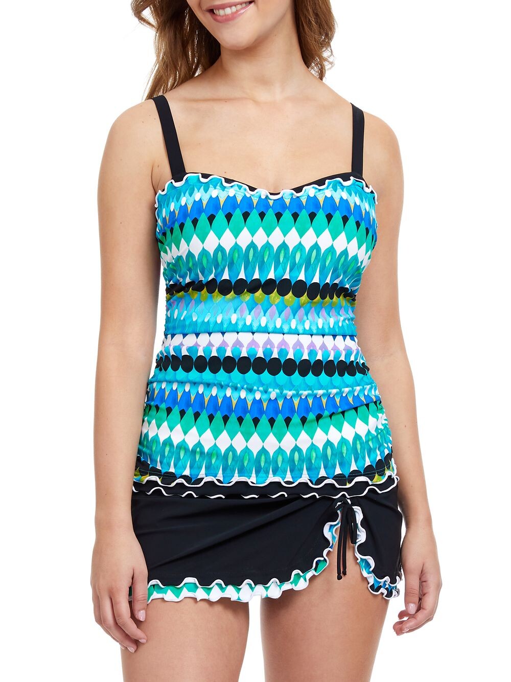 Топ танкини Moroccan Escape D-Cup Gottex Swimwear, синий