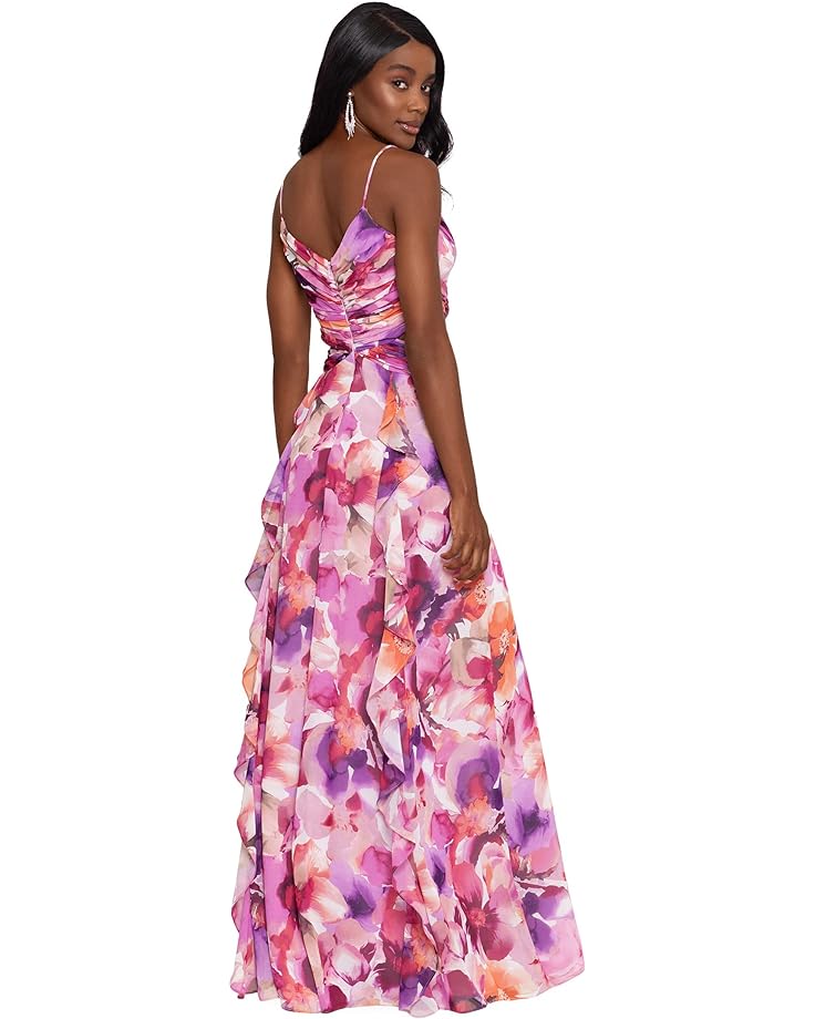 

Платье XSCAPE Long Print Chiffon Cutouts, мульти