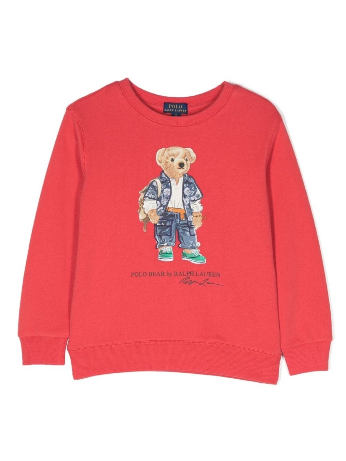 

Ralph Lauren толстовка с длинными рукавами и принтом Polo Bear, красный