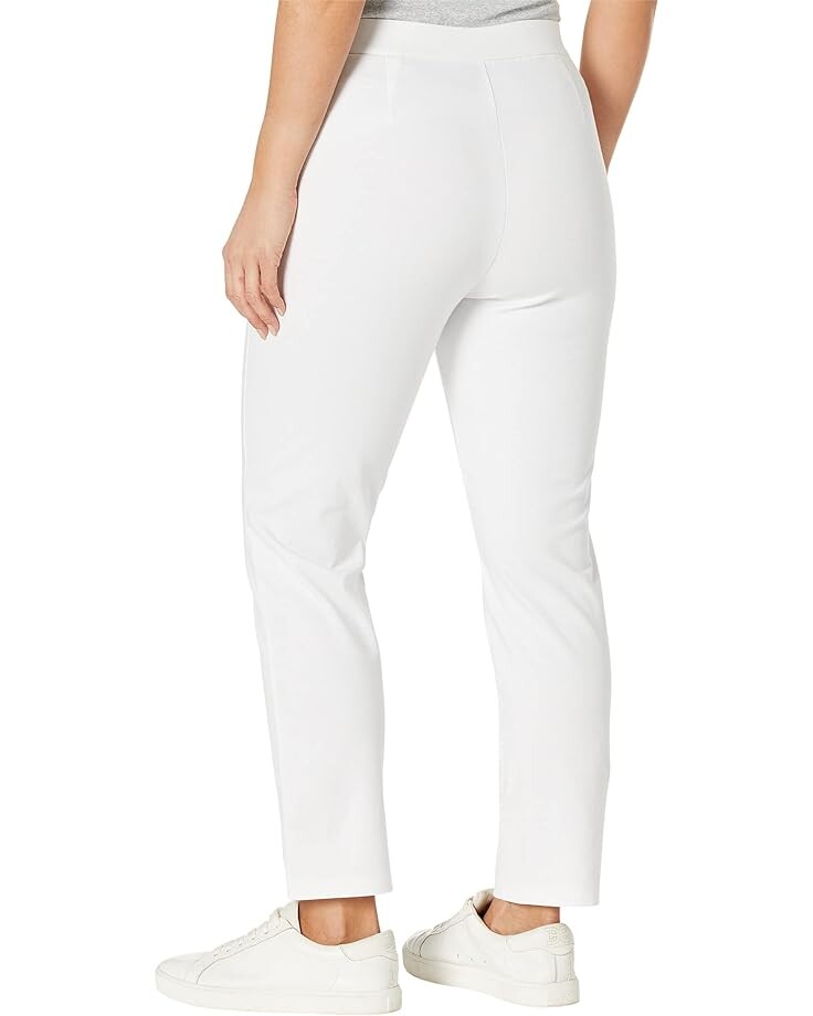 

Брюки Eileen Fisher Petite High-Waisted Ankle Pants, белый