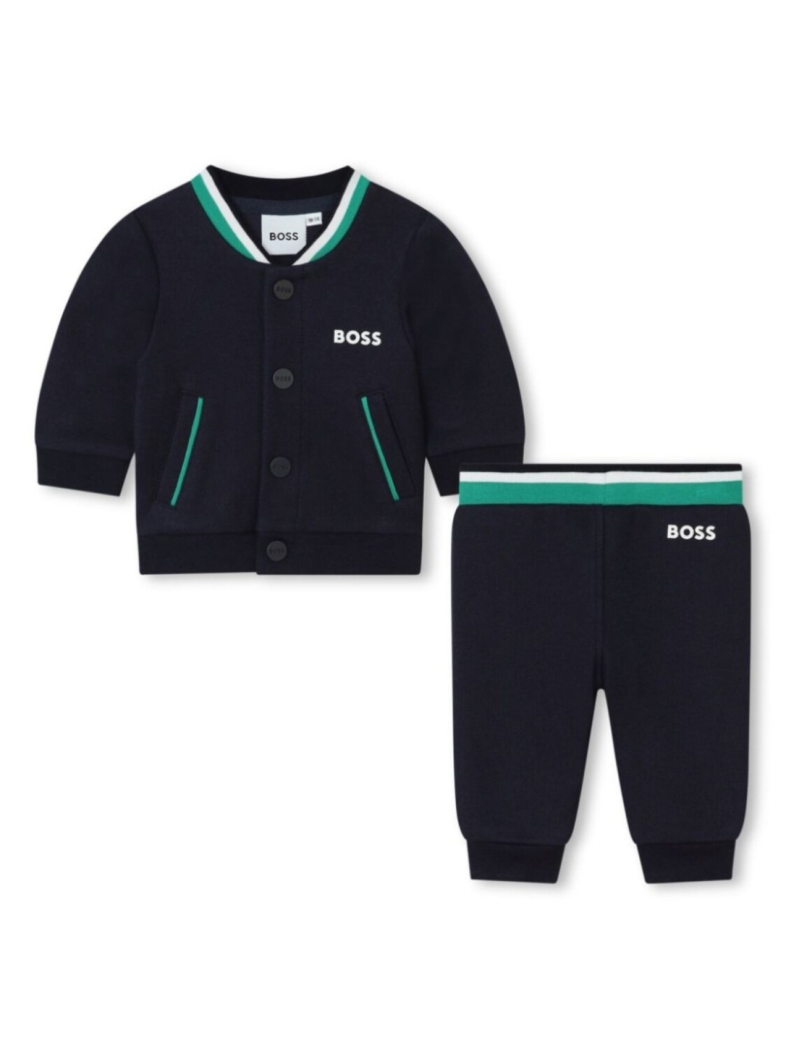 

BOSS Kidswear спортивный костюм с логотипом, синий